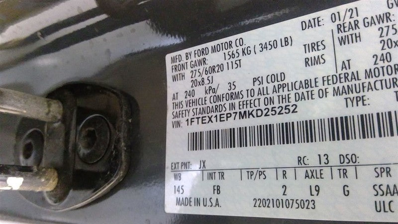 Ford F-150 2021 Headrest Used 4378