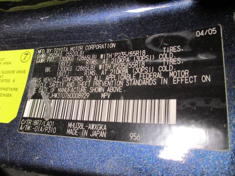 Automatic Transmission CVT Without Tow Package Fits 06-09 LEXUS RX400h