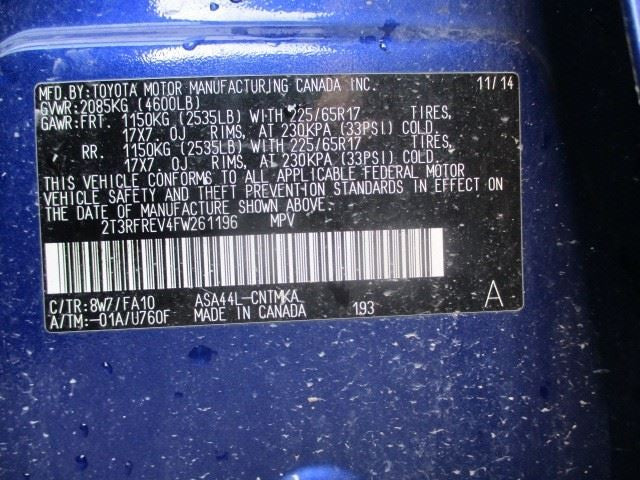 Driver Front Seat Bucket  VIN F 5th Digit Cloth Fits 13-18 RAV4 158620