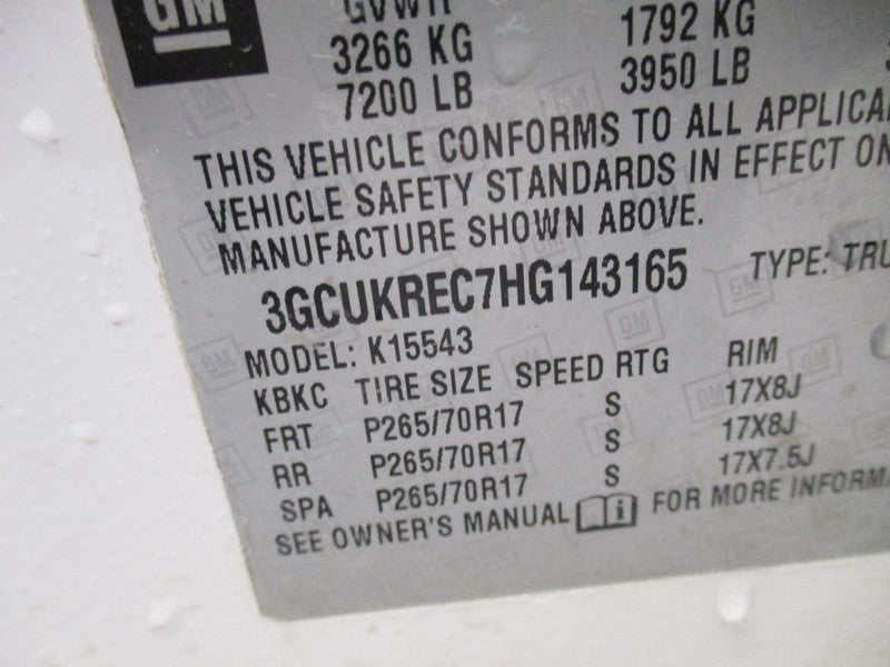 SILVRDO15 2017 Fuse Box Cabin 1665084