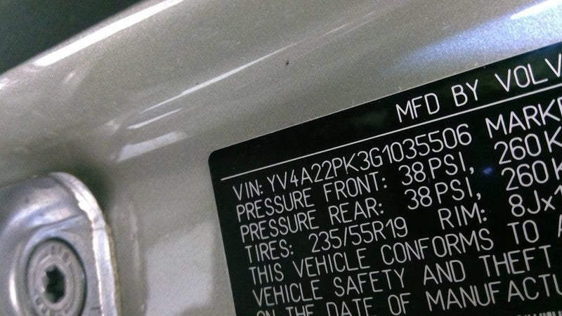 XC90      2016 Seat Belt Rear 1722818