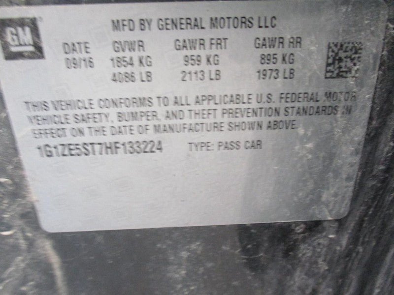 Driver Left Grille Lower Fits 16-18 MALIBU 1683270