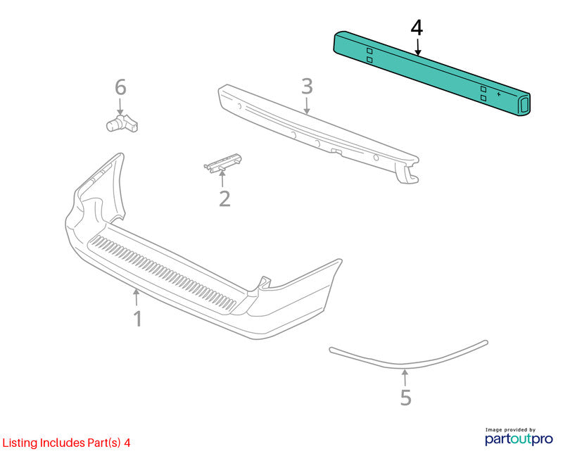Rear Bumper Reinforcement Fits 04-05 FREESTAR 1994105