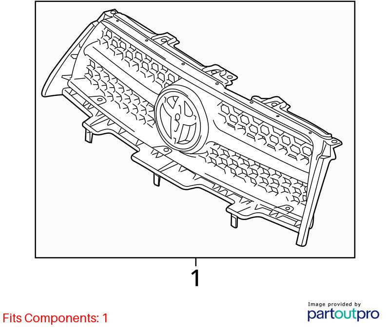 Grille Upper Base Fits 09-12 RAV4 1872424
