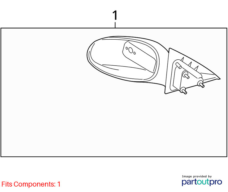 Driver Side View Mirror Power VIN W 4th Digit Limited Fits 06-16 IMPAL