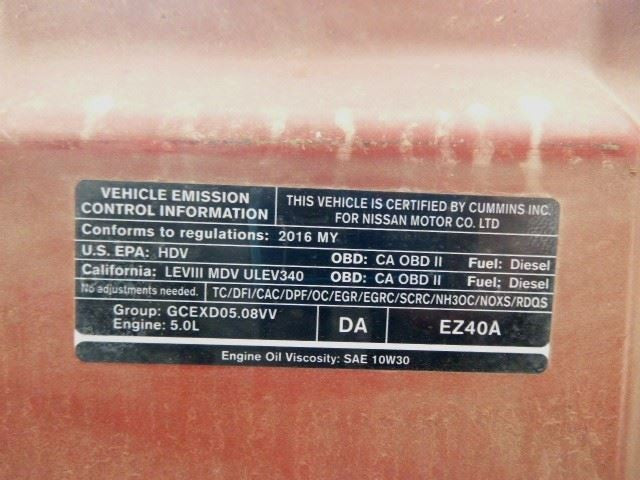 Automatic Transmission 5.0L Diesel 4WD Fits 16-19 TITAN XD 1590372
