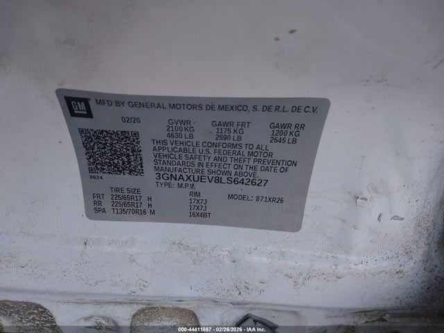 Chevrolet Equinox 2020 Headrest Used 8256