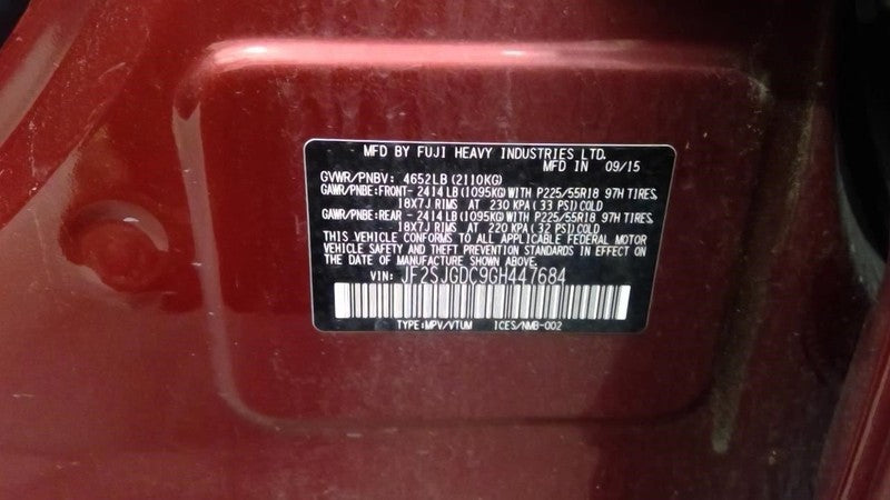 FORESTER  2016 Glove Box 1909972