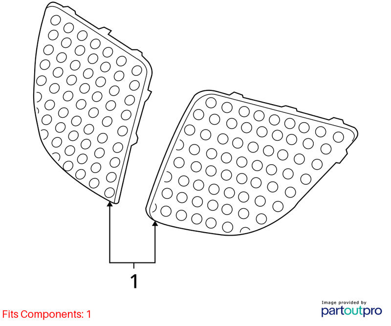 Passenger Grille Excluding GXP Recessed In Bumper Fits 04-08 GRAND PRI