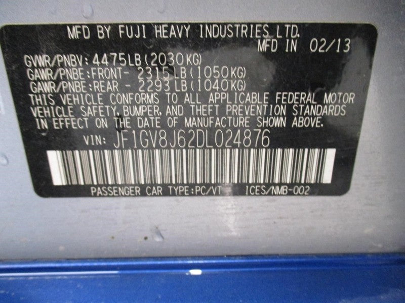 Driver Headlight Turbo STI Xenon HID Fits 12-14 IMPREZA 1691485