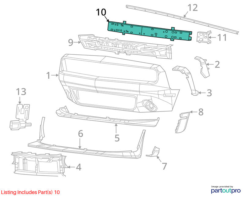 Front Bumper Reinforcement Fits 05-23 300 2050988