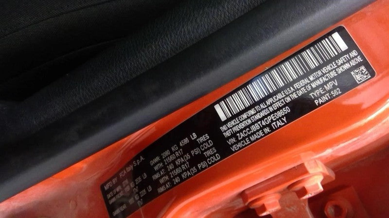 Driver Left Sun Visor Without Sunroof Fits 15-23 RENEGADE 1942510