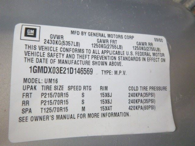 Power Steering Pump Fits 97-05 VENTURE 1705885