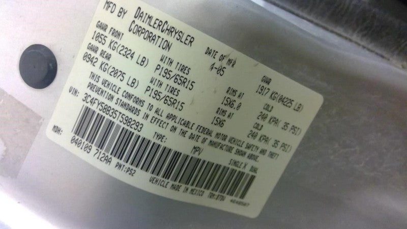 AC Compressor Fits 04-10 PT CRUISER 1889096