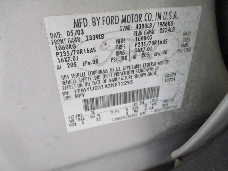 Ford Escape 2001-2004 Front Seat YL8Z7861019EA Used 5392