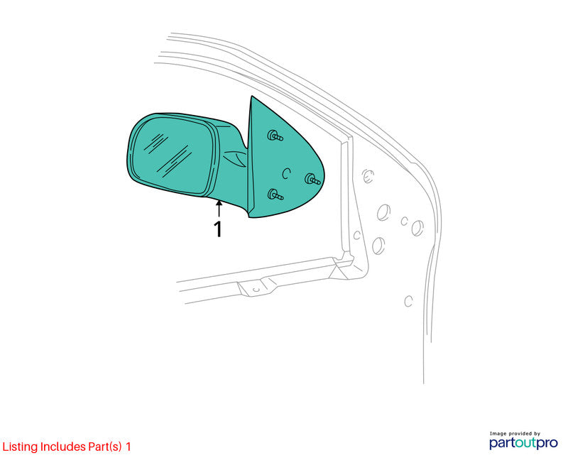 Driver Side View Mirror Power Fits 04-05 FREESTAR 1993534