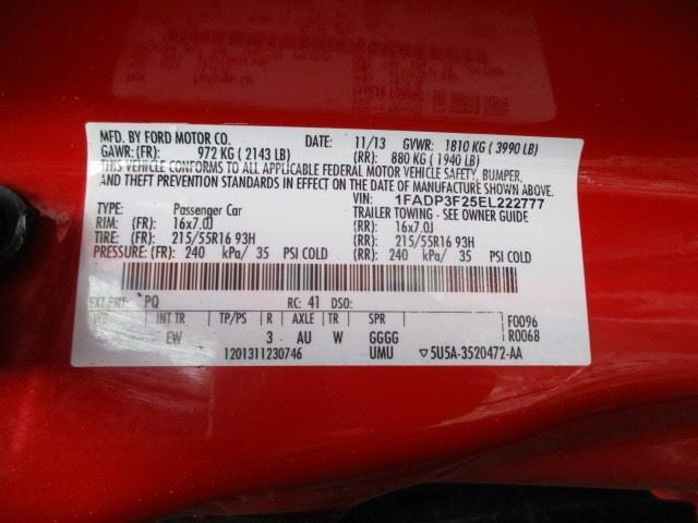 Driver Grille Cover Mounted Lower S Model Fits 12-14 FOCUS 1506104