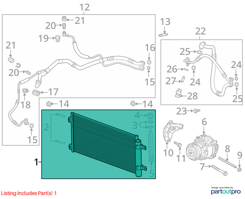 AC Condenser ID 39011385 Fits 16-19 CRUZE 1712253