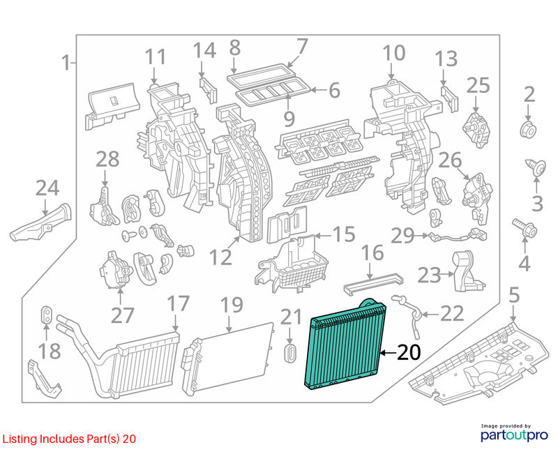 AC Evaporator Front Fits 20-25 TELLURIDE 2067741