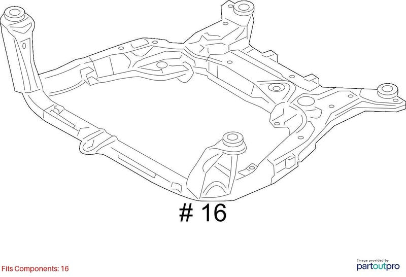 Crossmember/K-Frame Front Fits 12-19 EVOQUE 1693057