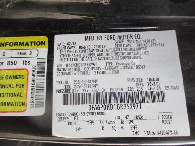 Engine Gasoline 1.5L VIN D 8th Digit Turbo Fits 14-16 FUSION 1915434