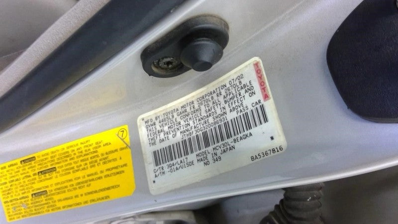ES300     2002 Seat Belt Rear 1924773