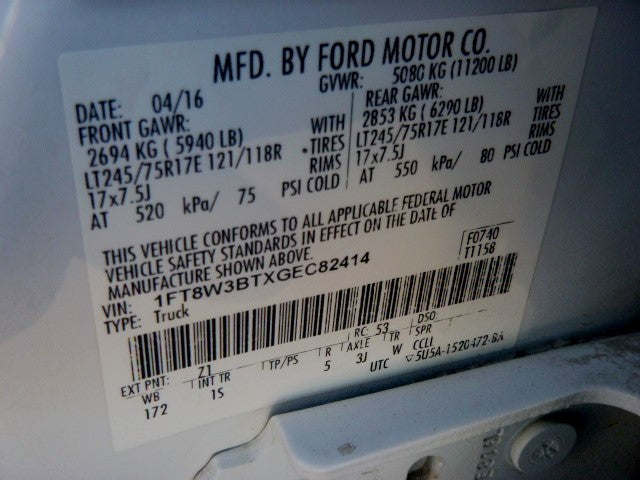 Power Steering Pump Fits 11-16 FORD F250SD PICKUP 1903752