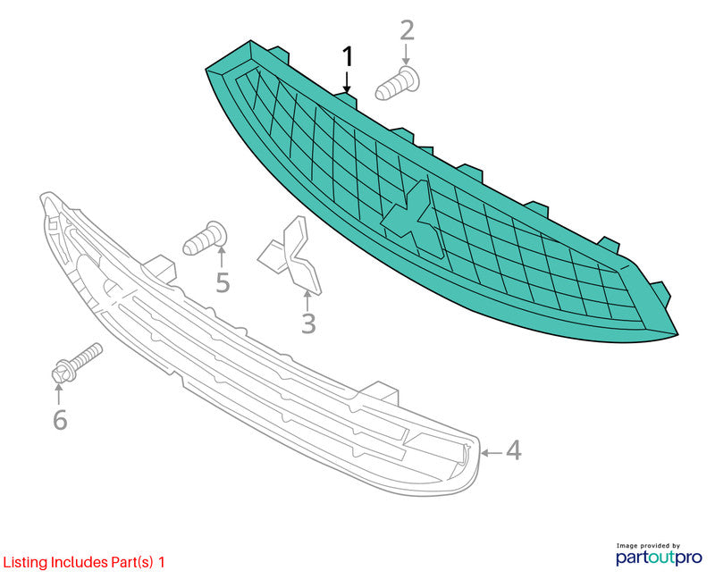 Grille Sedan Upper Fits 17-19 MIRAGE 1662571