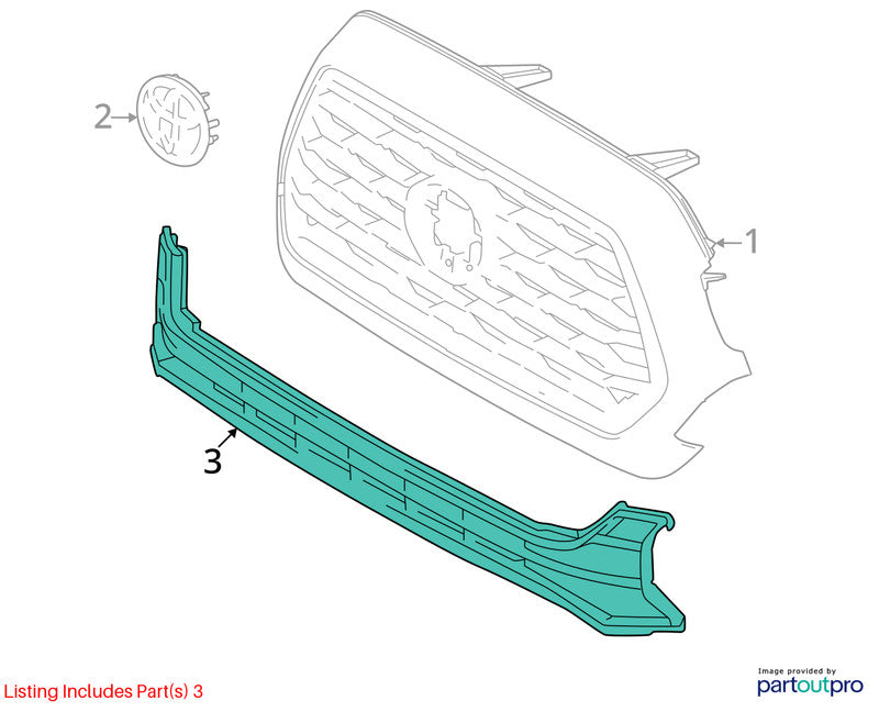 Grille Lower Fits 16-23 TACOMA 1625390