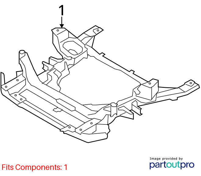 Crossmember/K-Frame Front AWD Without Active Steering Fits 15-19 BMW X