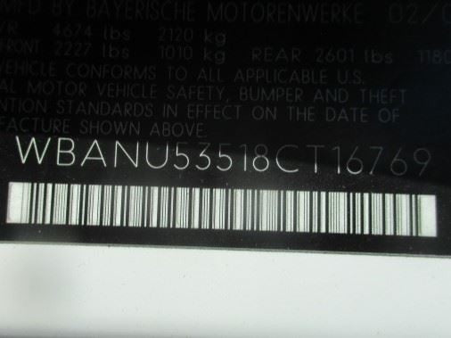 Passenger Grille Upper Bumper Mounted Fits 06-10 BMW 550i 1563597