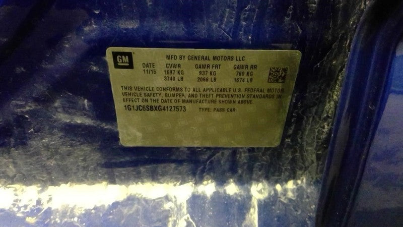 Alternator Fits 12-20 SONIC 1738106