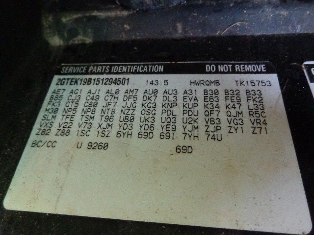 SIERRA 1500 2005 Glove Box 506557