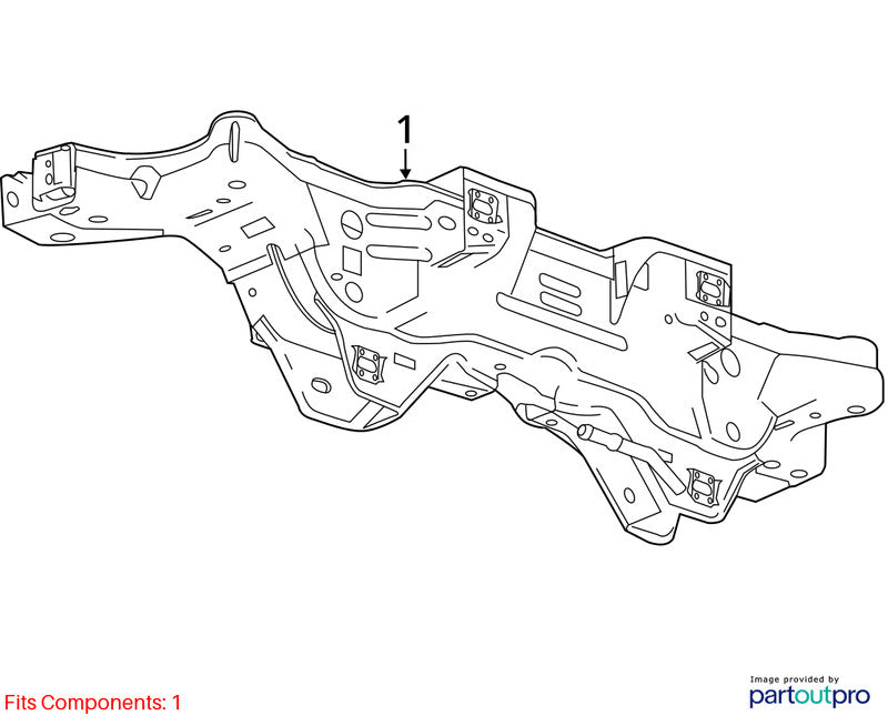 Crossmember/K-Frame Rear Fits 16-25 MALIBU 2004230