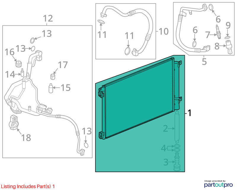 AC Condenser Fits 20-25 ENCORE GX 2007254
