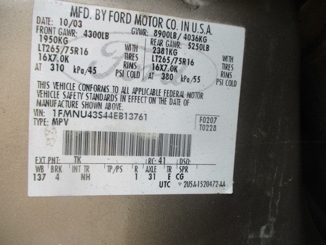Front Axle 4 Wheel ABS 3.73 Ratio Fits 01-05 EXCURSION 1581045
