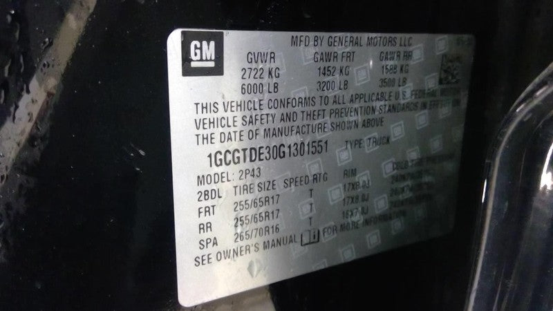 COLORADO  2016 Seat Belt Rear 1740143