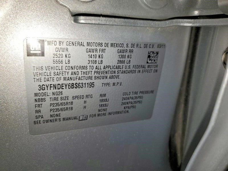 Driver Side View Mirror Power Folding Opt DR4 Fits 10-14 SRX 1919076