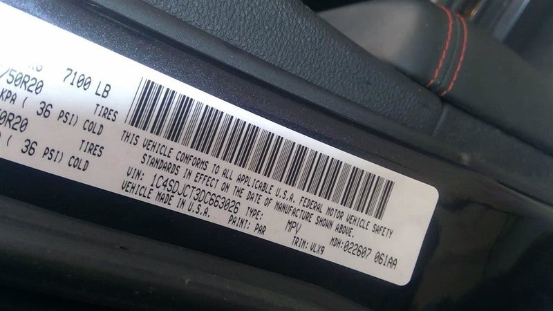 Automatic Transmission 4WD 5.7L Fits 12-13 DURANGO 1642992