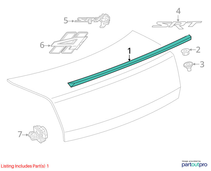 Rear Spoiler Notched Spoiler Rear View Camera Fits 19-23 CHALLENGER 15