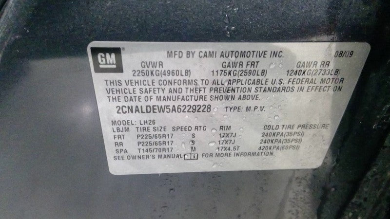 Passenger Right Headlight LS Fits 10-15 EQUINOX 1716279