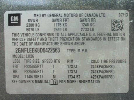 Automatic Transmission AWD 2.4L Fits 13 EQUINOX 1573632