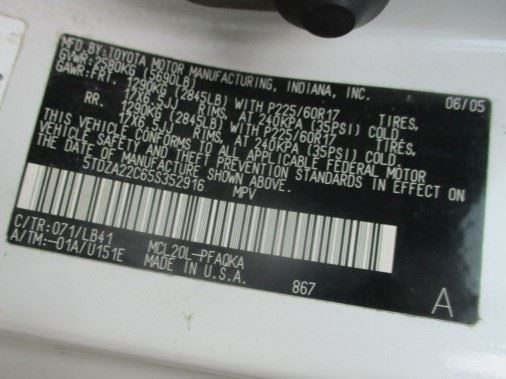 Automatic Transmission FWD Fits 04-06 SIENNA 1578364