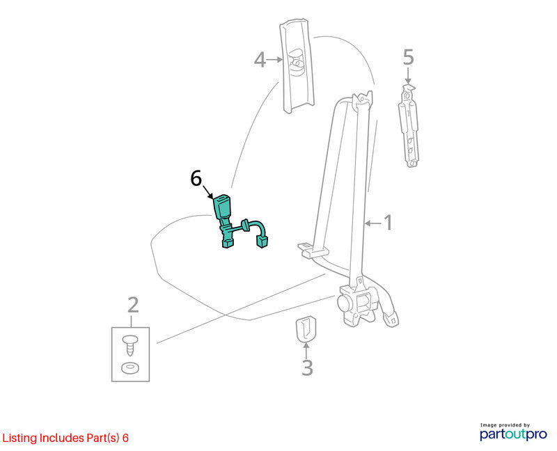 Seat Belt Front Bucket Passenger Buckle Manual Seat Fits 07-11 CAMRY 2