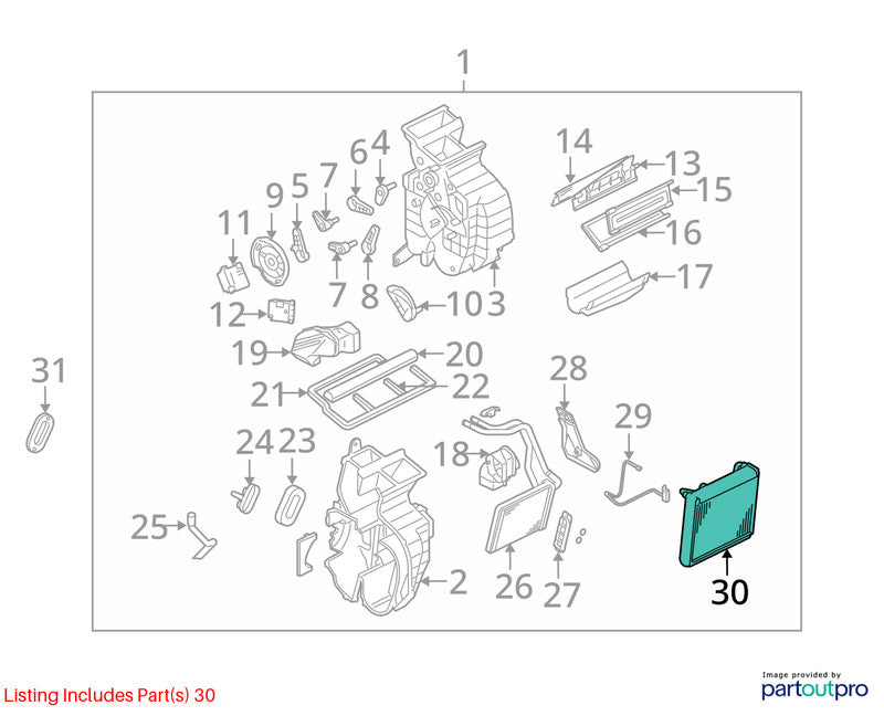 AC Evaporator Sedan Fits 04-09 SPECTRA 1881025