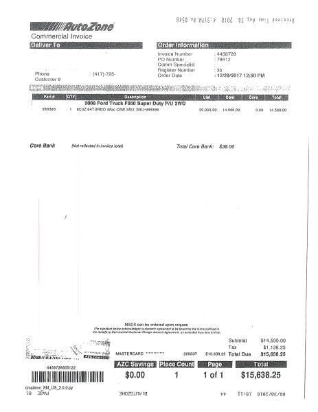 F550SD    2008 Intercooler 998442
