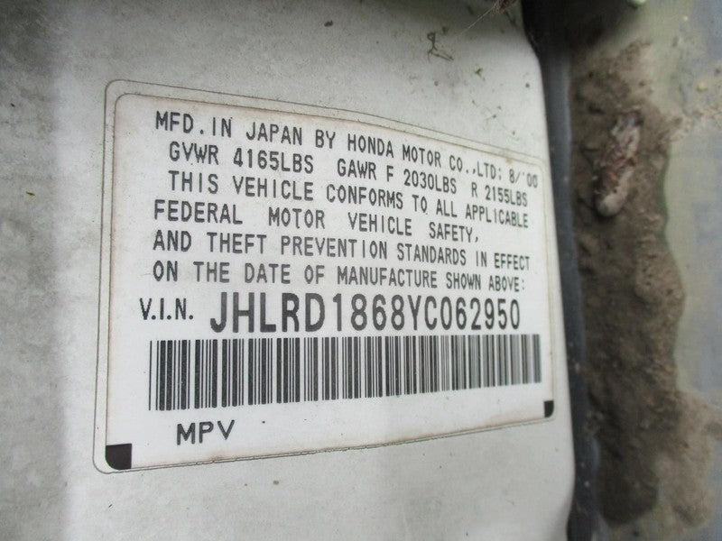 Transfer Case Automatic Transmission Fits 99-01 CR-V 1936336