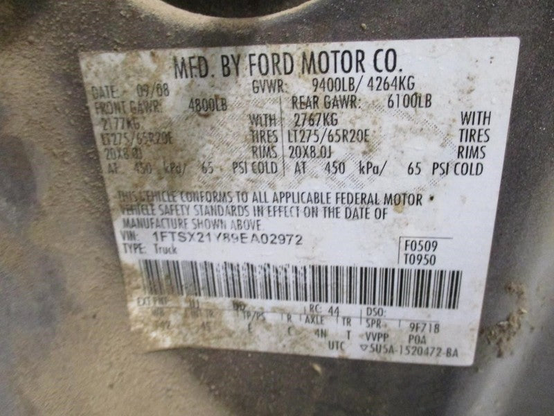 Speedometer Cluster MPH Fits 09 FORD F250SD PICKUP 1871260