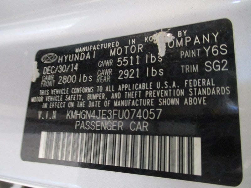 AC Condenser Sedan Fits 15-16 GENESIS 1670500