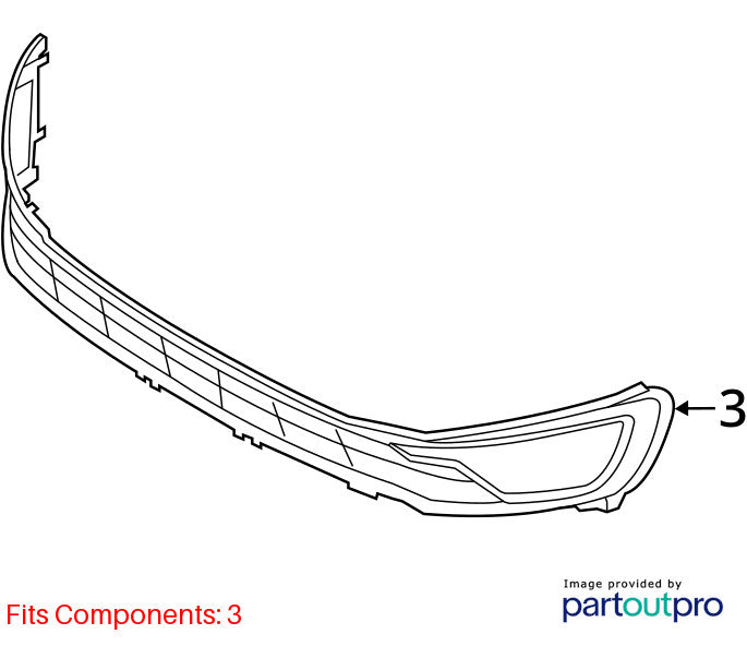Grille Chrome Outer Surround Hybrid Lower All Black Fits 11-13 OPTIMA 